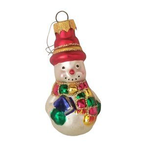 Christmas Ornament Hand Blown Glass Snowman Thomas Pacconi Classics 2003 Xmas
